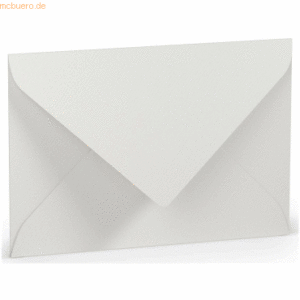50 x Paperado Briefumschlag B6 Nassklebung Seidenfutter Eisgrau