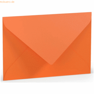 50 x Paperado Briefumschlag B6 Nassklebung Seidenfutter Orange