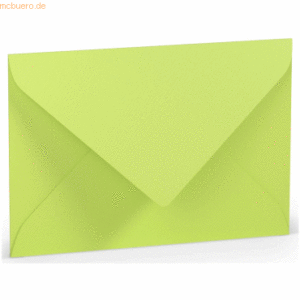 50 x Paperado Briefumschlag B6 Nassklebung Seidenfutter Maigrün
