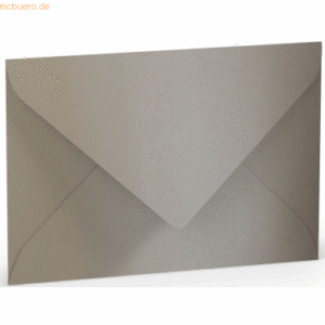 50 x Paperado Briefumschlag B6 Nassklebung taupe metallic