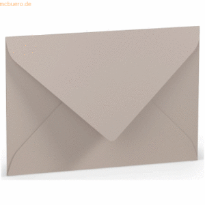 50 x Paperado Briefumschlag B6 Nassklebung Seidenfutter Taupe