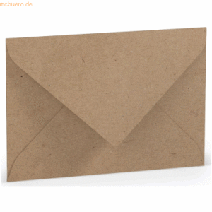 50 x Paperado Briefumschlag B6 Nassklebung Kraft