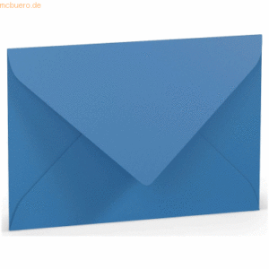 50 x Paperado Briefumschlag B6 Nassklebung Seidenfutter Stahlblau