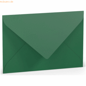 50 x Paperado Briefumschlag B6 Nassklebung Seidenfutter Tannengrün