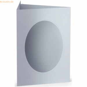 25 x Paperado Passepartoutkarte B6 oval Marble white