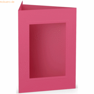 25 x Paperado Passepartoutkarte B6 eckig Fuchsia