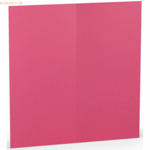 100 x Paperado Doppelkarte DL hoch fuchsia