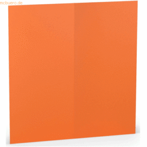 100 x Paperado Doppelkarte DL hoch Orange