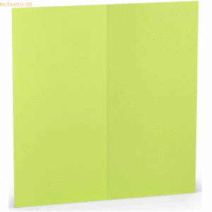 100 x Paperado Doppelkarte DL hoch Maigrün