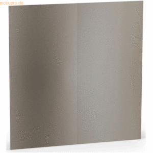 100 x Paperado Doppelkarte DL hoch taupe metallic