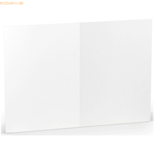 100 x Paperado Doppelkarte A6 hoch Weiß