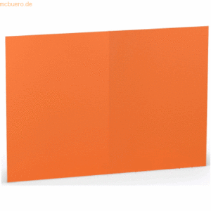 100 x Paperado Doppelkarte A6 hoch Orange