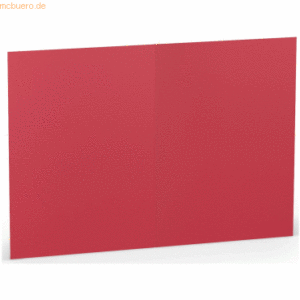 100 x Paperado Doppelkarte A6 hoch Rot