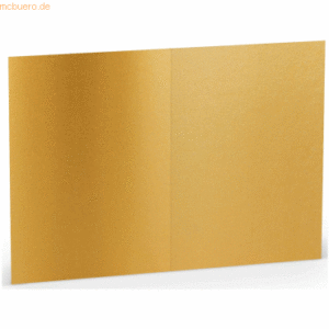100 x Paperado Doppelkarte A6 hoch Gold