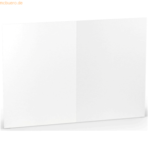 100 x Paperado Doppelkarte B6 hoch Weiß