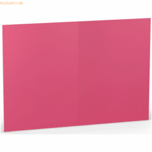 100 x Paperado Doppelkarte B6 hoch Fuchsia