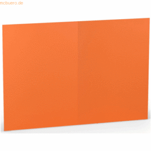 100 x Paperado Doppelkarte B6 hoch Orange