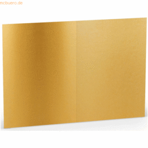 100 x Paperado Doppelkarte B6 hoch Gold
