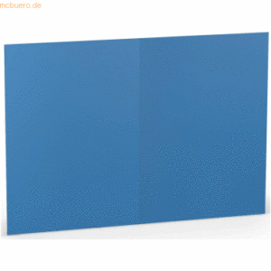 100 x Paperado Doppelkarte B6 hoch Stahlblau