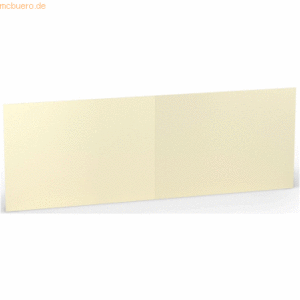 50 x Paperado Doppelkarte B6 quer 220 g/qm Chamois