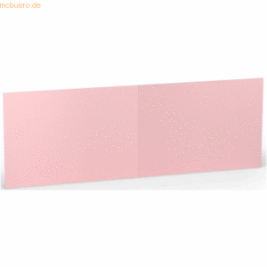 50 x Paperado Doppelkarte B6 quer 220 g/qm Flamingo
