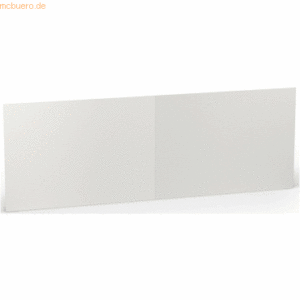 50 x Paperado Doppelkarte B6 quer 220 g/qm Eisgrau