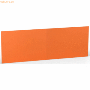 50 x Paperado Doppelkarte B6 quer 220 g/qm Orange