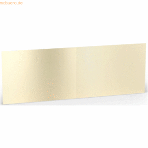50 x Paperado Doppelkarte B6 quer 280 g/qm candle light
