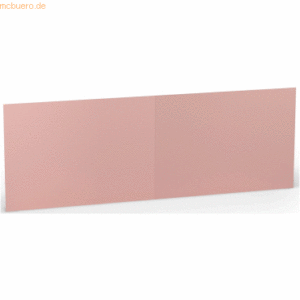 50 x Paperado Doppelkarte B6 quer 240g/qm Rose