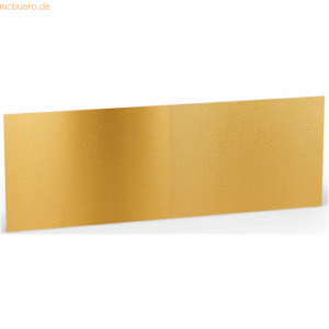 50 x Paperado Doppelkarte B6 quer 280 g/qm Gold