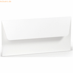 50 x Paperado Briefumschlag Haftklebung DL Seidenfutter Weiß