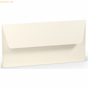 50 x Paperado Briefumschlag Haftklebung DL Seidenfutter Ivory