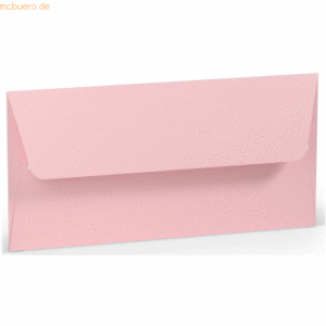 50 x Paperado Briefumschlag Haftklebung DL Seidenfutter Flamingo