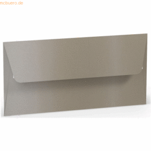 50 x Paperado Briefumschlag Haftklebung DL taupe metallic