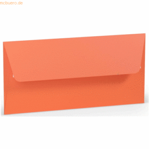 50 x Paperado Briefumschlag Haftklebung DL Seidenfutter Coral