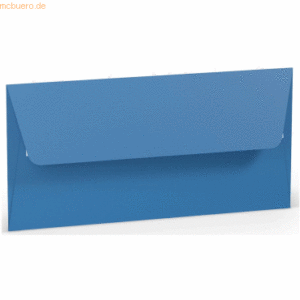 50 x Paperado Briefumschlag Haftklebung DL Seidenfutter Stahlblau