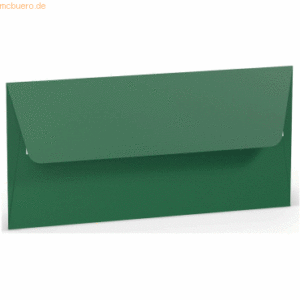 50 x Paperado Briefumschlag Haftklebung DL Seidenfutter Tannengrün