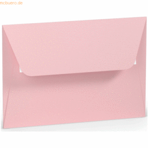 50 x Paperado Briefumschlag Haftklebung C6 Seidenfutter Flamingo