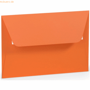 50 x Paperado Briefumschlag Haftklebung C6 Seidenfutter Orange