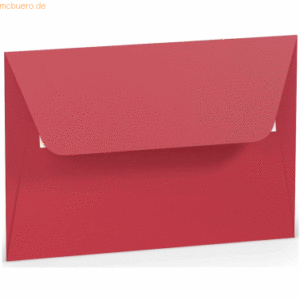 50 x Paperado Briefumschlag Haftklebung C6 Seidenfutter Rot