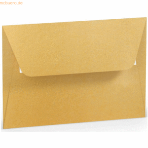 50 x Paperado Briefumschlag Haftklebung C6 Seidenfutter Gold
