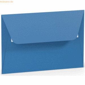 50 x Paperado Briefumschlag Haftklebung C6 Seidenfutter Stahlblau
