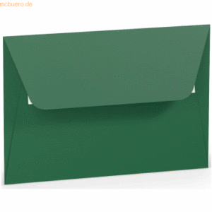 50 x Paperado Briefumschlag Haftklebung C6 Seidenfutter Tannengrün