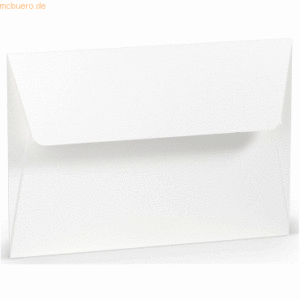 50 x Paperado Briefumschlag Haftklebung B6 Seidenfutter Weiß