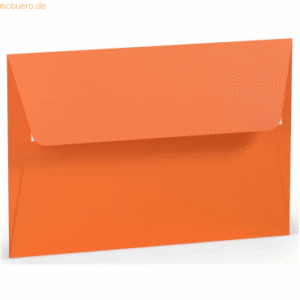 50 x Paperado Briefumschlag Haftklebung B6 Seidenfutter Orange