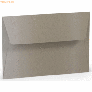50 x Paperado Briefumschlag Haftklebung B6 taupe metallic