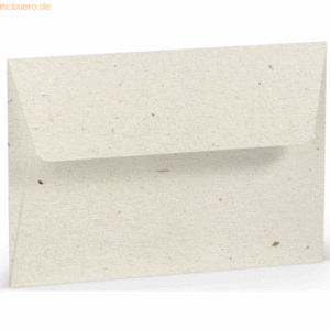 50 x Paperado Briefumschlag Haftklebung B6 Seidenfutter Terra Vanilla