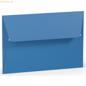 50 x Paperado Briefumschlag Haftklebung B6 Seidenfutter Stahlblau