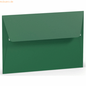 50 x Paperado Briefumschlag Haftklebung B6 Seidenfutter Tannengrün