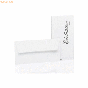 Rössler Papier Briefumschläge DINlang Edelbütten 100g/qm weiß 20er Pac